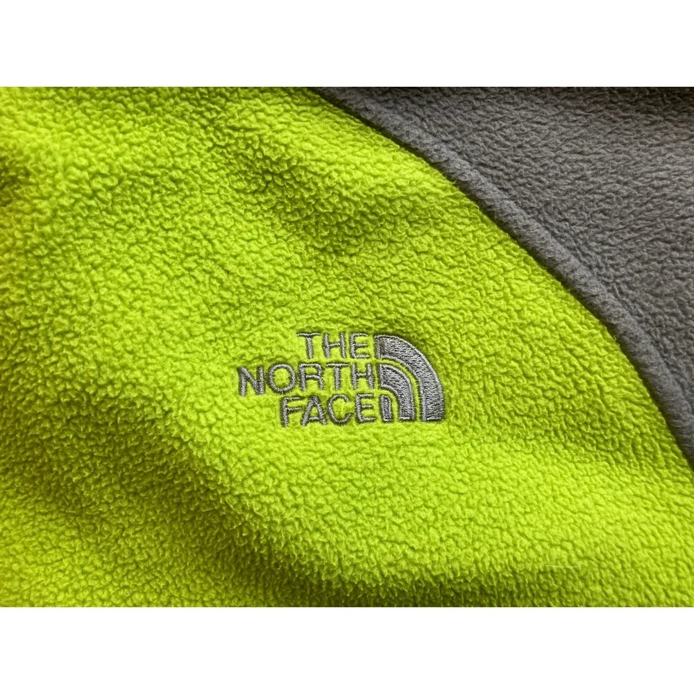 The North Face Jacket Womens Large Fleece Gray & Green Full Zip Outdoor‎ Coat